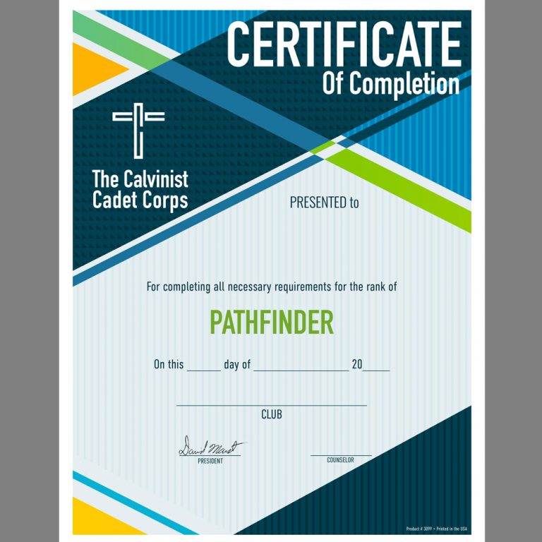 R•P•B Pathfinder Certificate – Shop Cadets